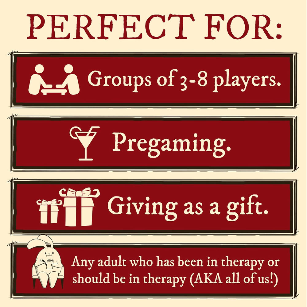 Horrible Therapist: The Ultimate Game Edition – Szórakoztató kártyajáték 3-8 játékos felnőtteknek, 17 év felett – Bulijátékok és családi szórakozás a Game Night-on