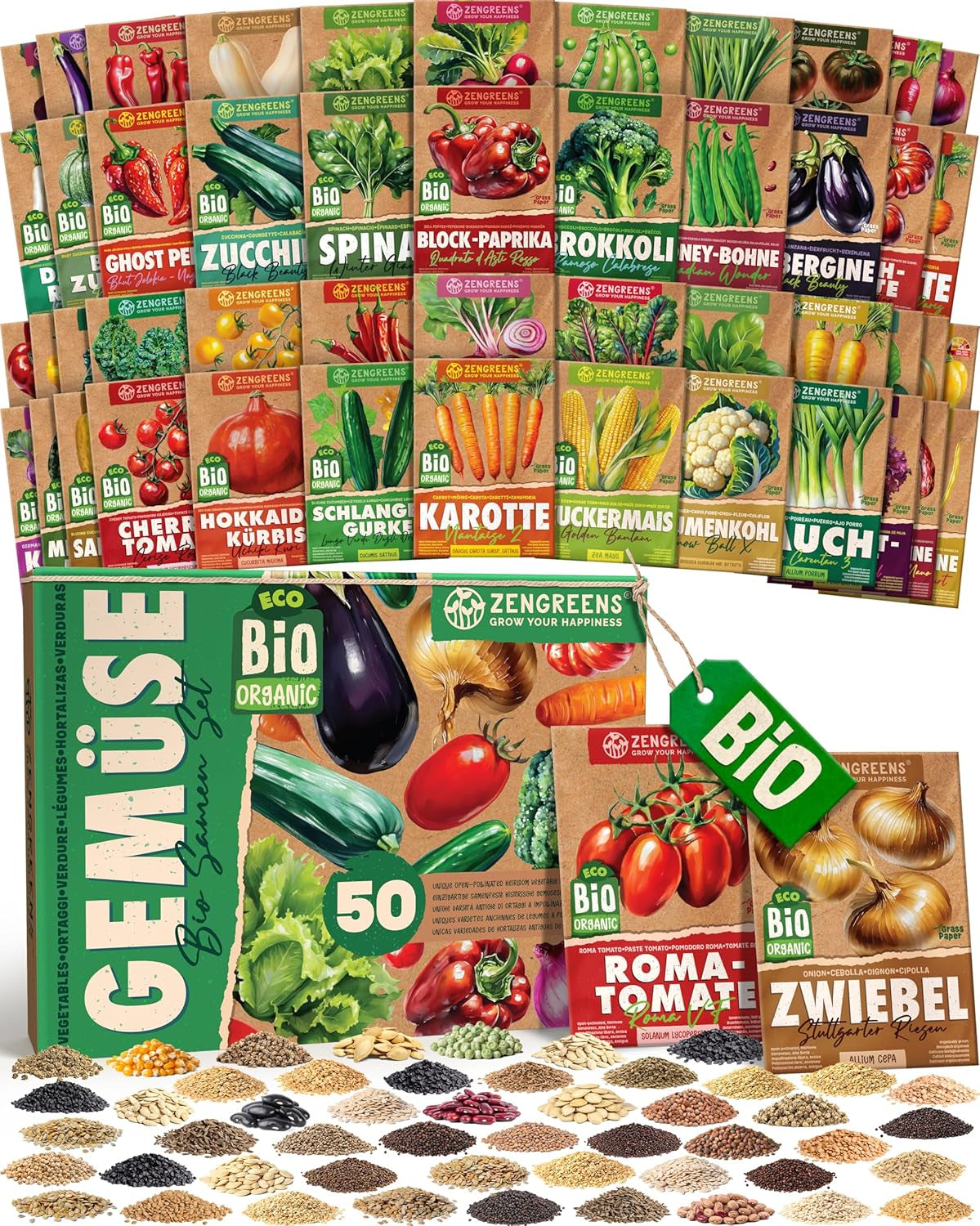 Bioparadicsommag 10-10 db-os paradicsommag készletben a kertben, erkélyen vagy magaságyásban történő egyszerű termesztéshez - Vetőmagok - Palánták