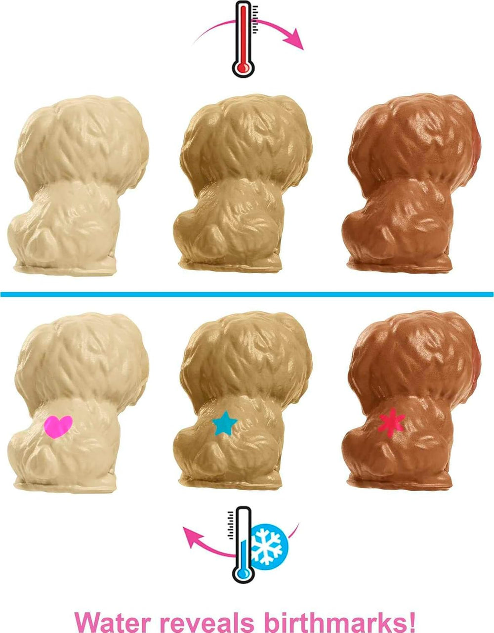 Barbie HCK76 - Welpen-Spielset mit Barbie-Doll (kb. 29 cm, sötétbarna haj), Hündin, die Welpen gebären kann, 3 Welpen & Pflegezubehör, Spielzeug Geschenk für Kinder von 3 bis 7 Jahren