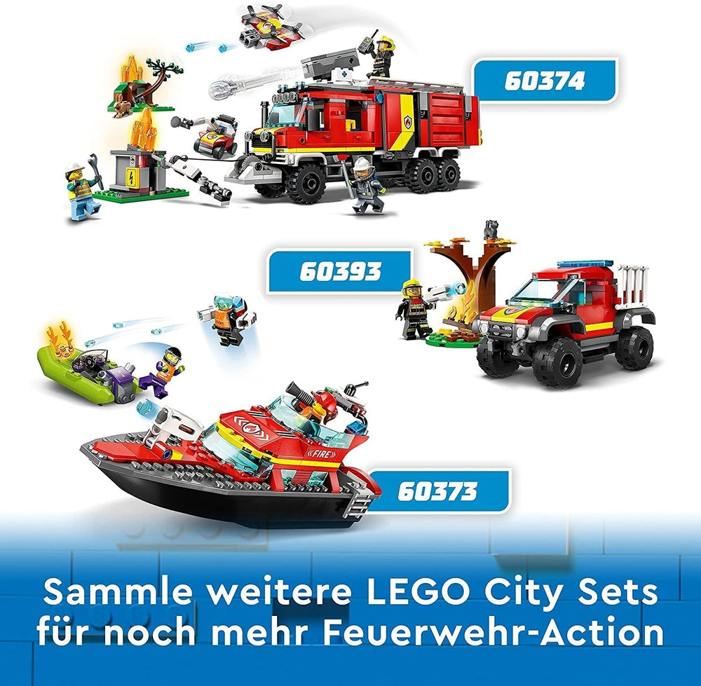 LEGO 60374 City Fire Brigade Command jármű Modern tűzoltóautó játék tűzoltó drónokkal gyerekeknek való építőkészletekkel Besuche den LEGO-Store