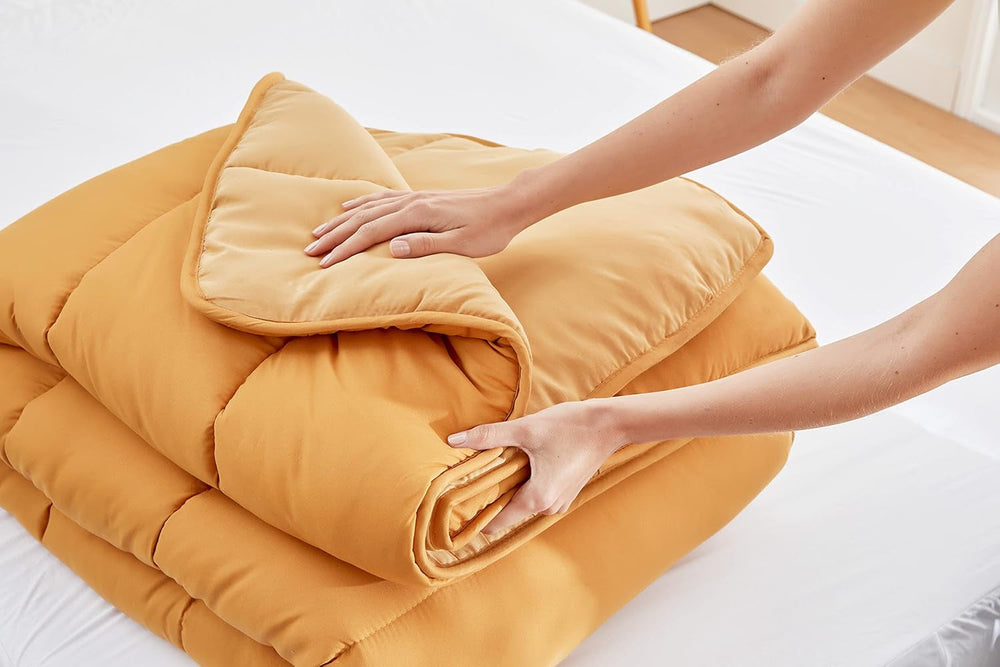 Pikolin Home - Kifordítható paplan 300 G - Kéttónusú Nordic töltet - Ágyhoz 90 - kényelmes, meleg, légáteresztő, Mályva, 150 X 220 Cm Paplanok és paplanok Naty Shop