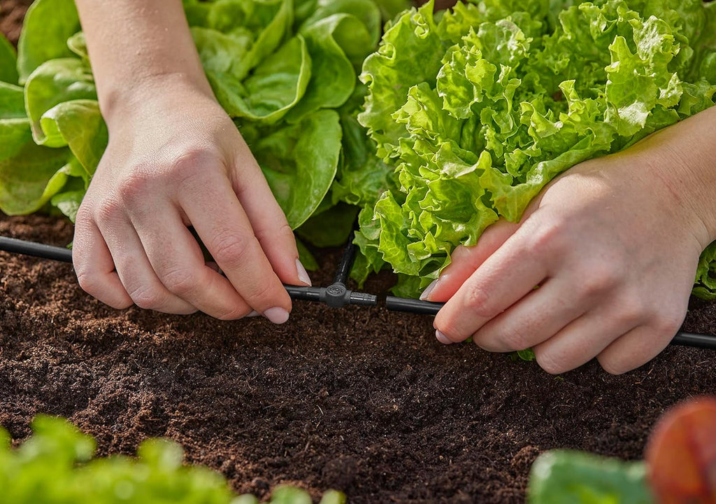 Piesă în T pentru sistemul de irigare Gardena Micro-Drip 4,6 mm (3/16 inch): Accesoriu pentru ramificarea distribuției și a liniilor de picurare, pentru instalare fără îndoiri, cu tehnologie de conectare Easy & Flexible (13211-20)