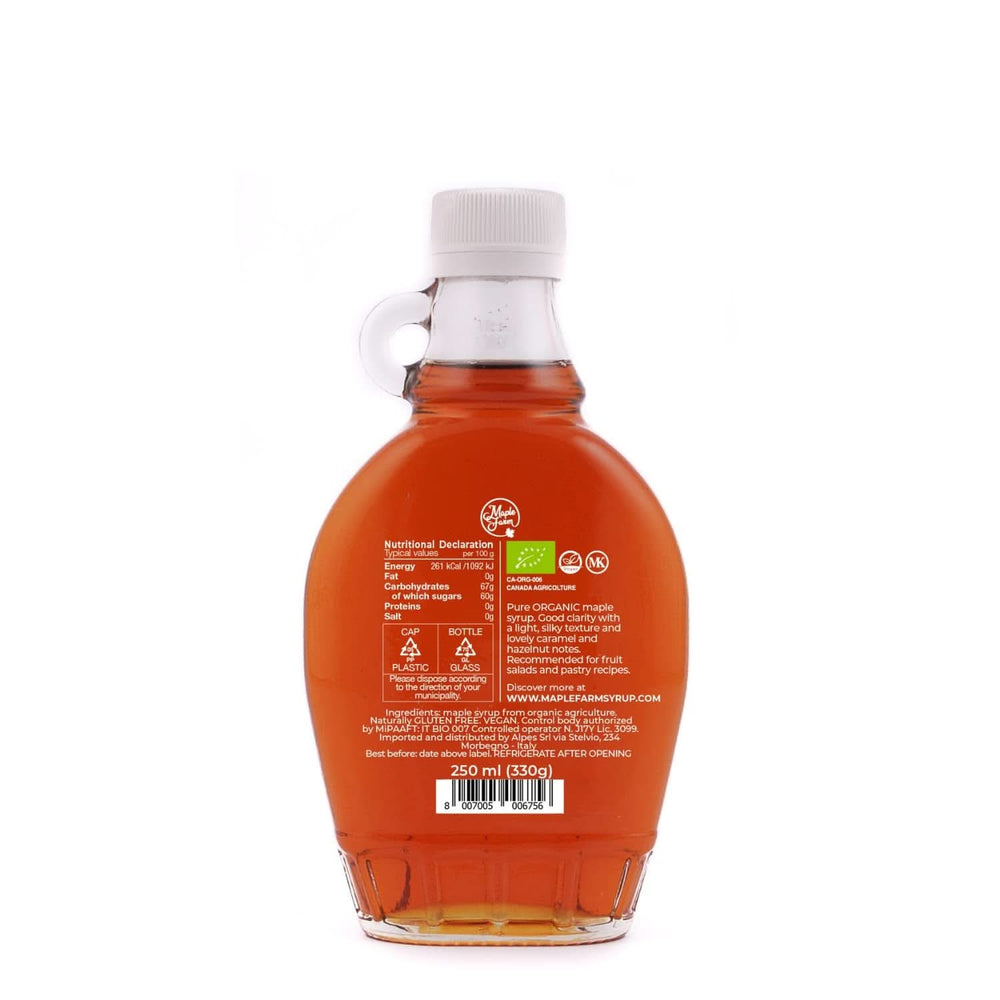 Maplefarm - Pure Canadian Organic Dark juharszirup, A fokozat, sötét, erős ízű - 250 ml Édesítőszer Naty Shop