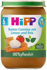 Hipp Organic színes zöldségek lencsével és rizzsel, 190G, 6 csomag (6X190G) Anya és Gyermek Naty Shop alapértelmezett cím