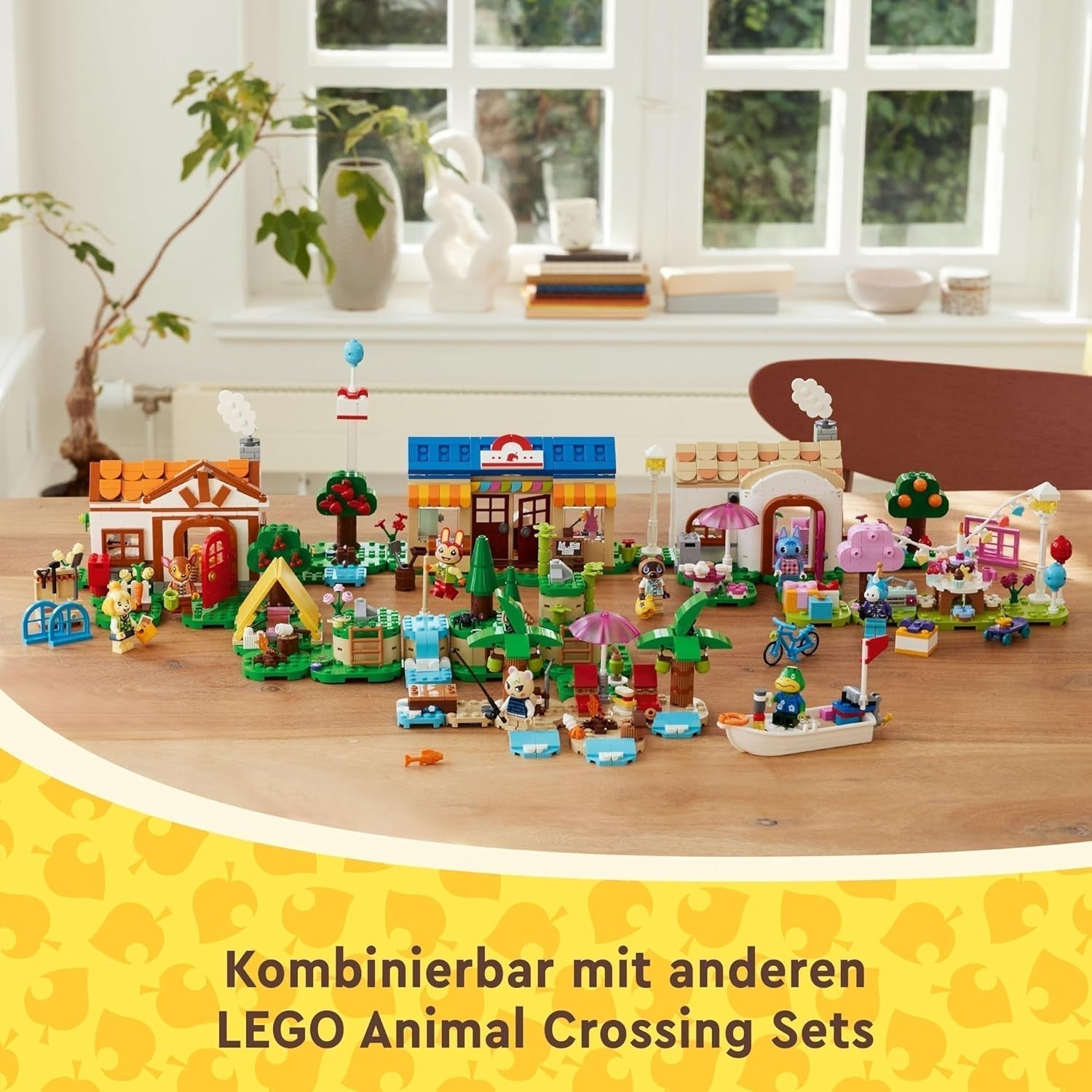 LEGO Animal Crossing Nook's Shop és Sophie's House készlet, kreatív játék gyerekeknek 2 mini figurával a videojáték-sorozatból, ajándék lányoknak és fiúknak 7 éves kortól 77050 Építőkészletek Besuche den LEGO-Store