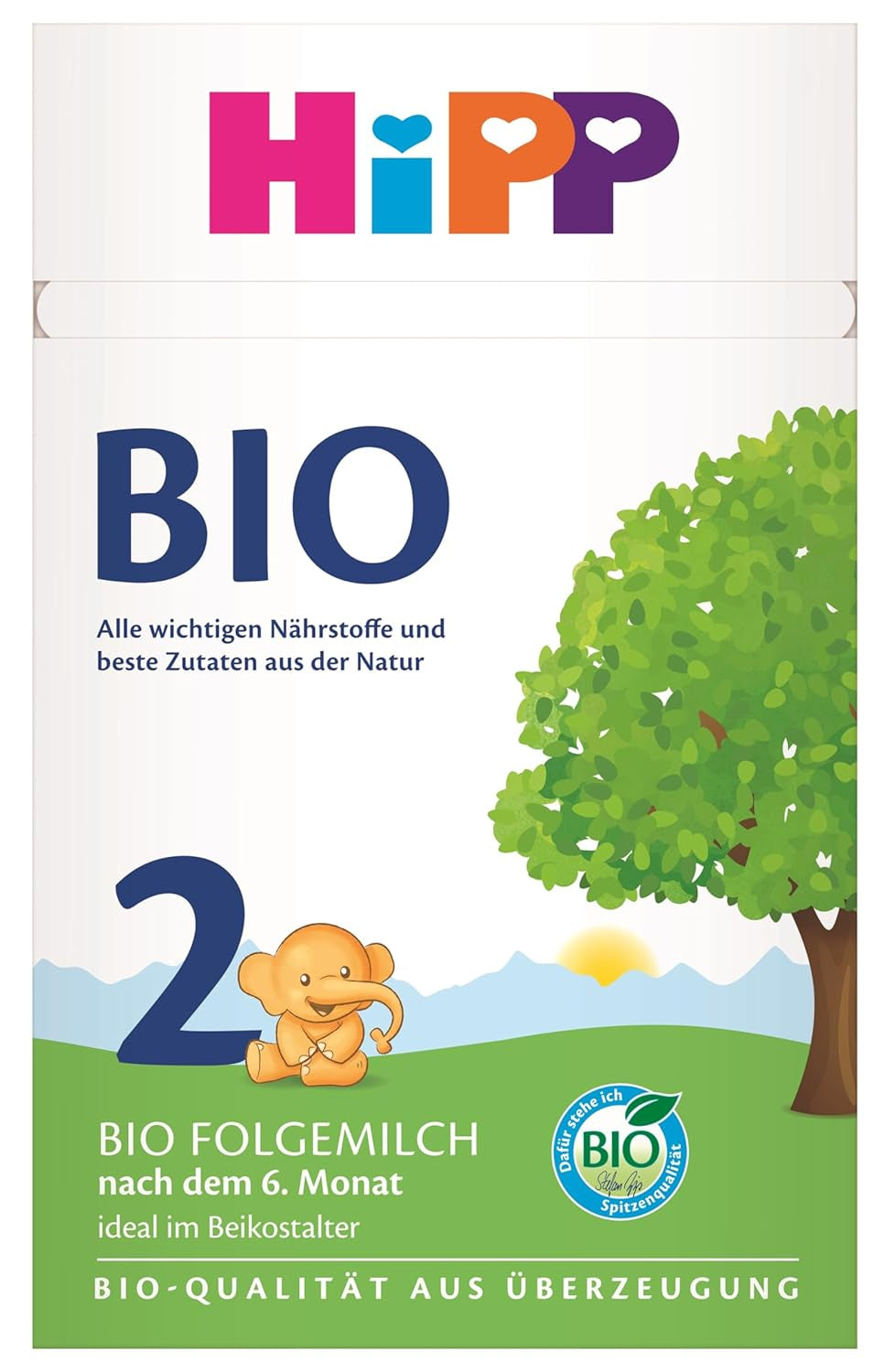 HiPP 2 Organic anyatej (4 x 600g), 6 hónap után, Omega-3-mal (DHA, ALA), kalciummal és könnyen elkészíthető biokeményítővel, a legjobb bio minőségben