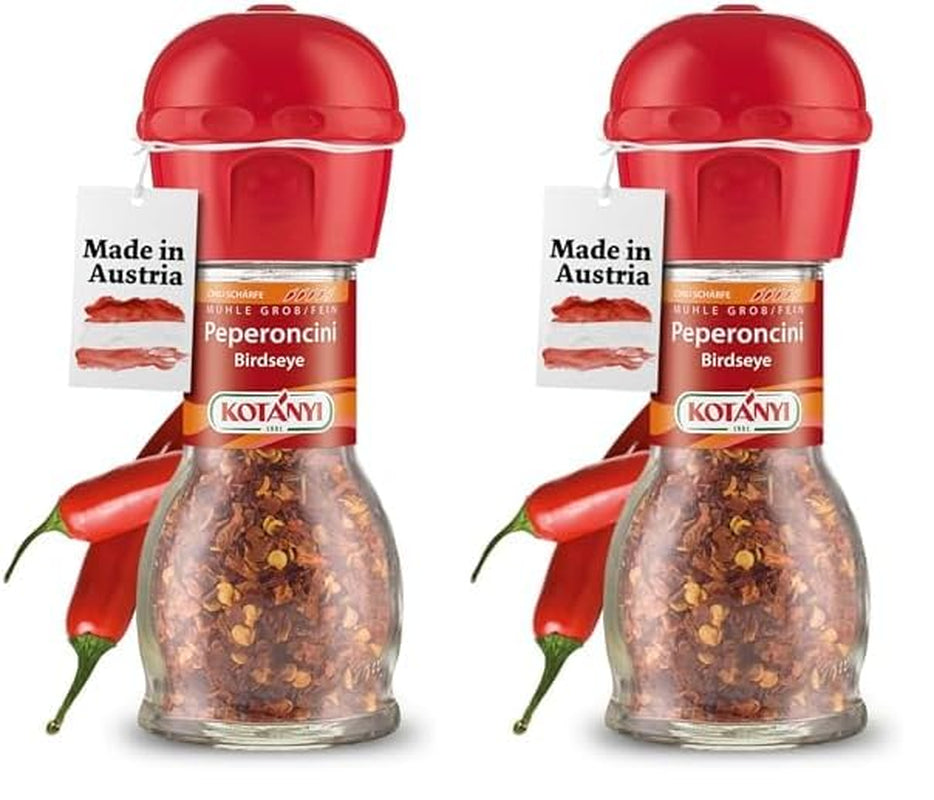 KOTÁNYI Chilis Birdseye Pepperoncini Mühle, scharf zum frischen Mahlen, 1er Pack (1 x 27g)