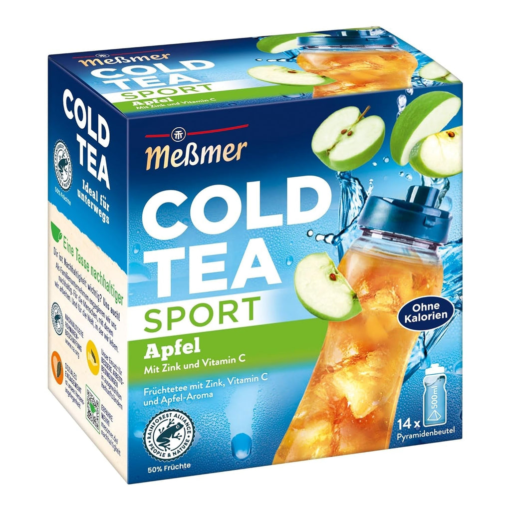 Meßmer Cold Tea Sommer-Beere | 14 pliculețe piramidale | Fără gluten | Fără lactoză | Vegan