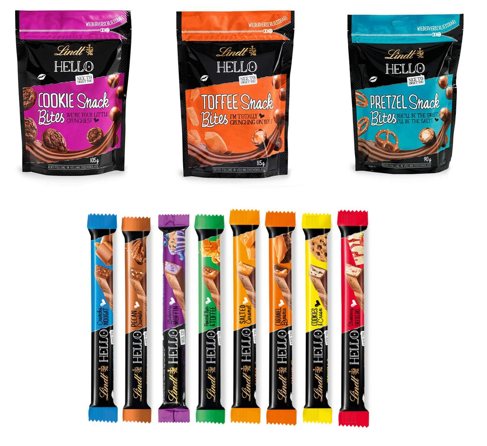 Lindt csokoládé praliné ajándékkészlet | 477g | 5 doboz Lindt praliné a következő változatokban: Exquisite, Mini Praliné, LINDOR Gift, Kis köszönet, Szívből | Praliné ajándék | Csokoládé ajándék