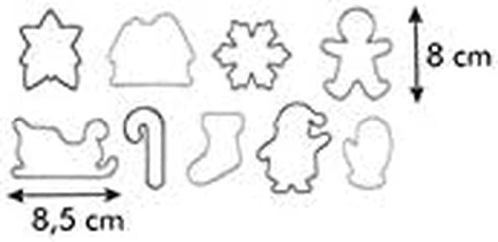 Forme de biscuiți de Crăciun Tescoma DELÍCIA, 9 buc.