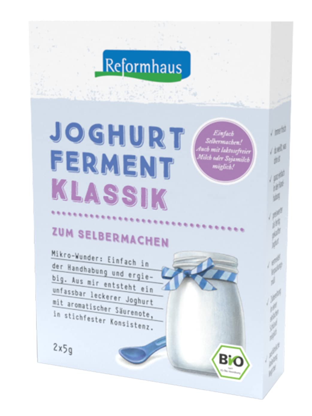 Reformhaus Joghurt Ferment Klassik Bio - Ideális otthoni joghurthoz