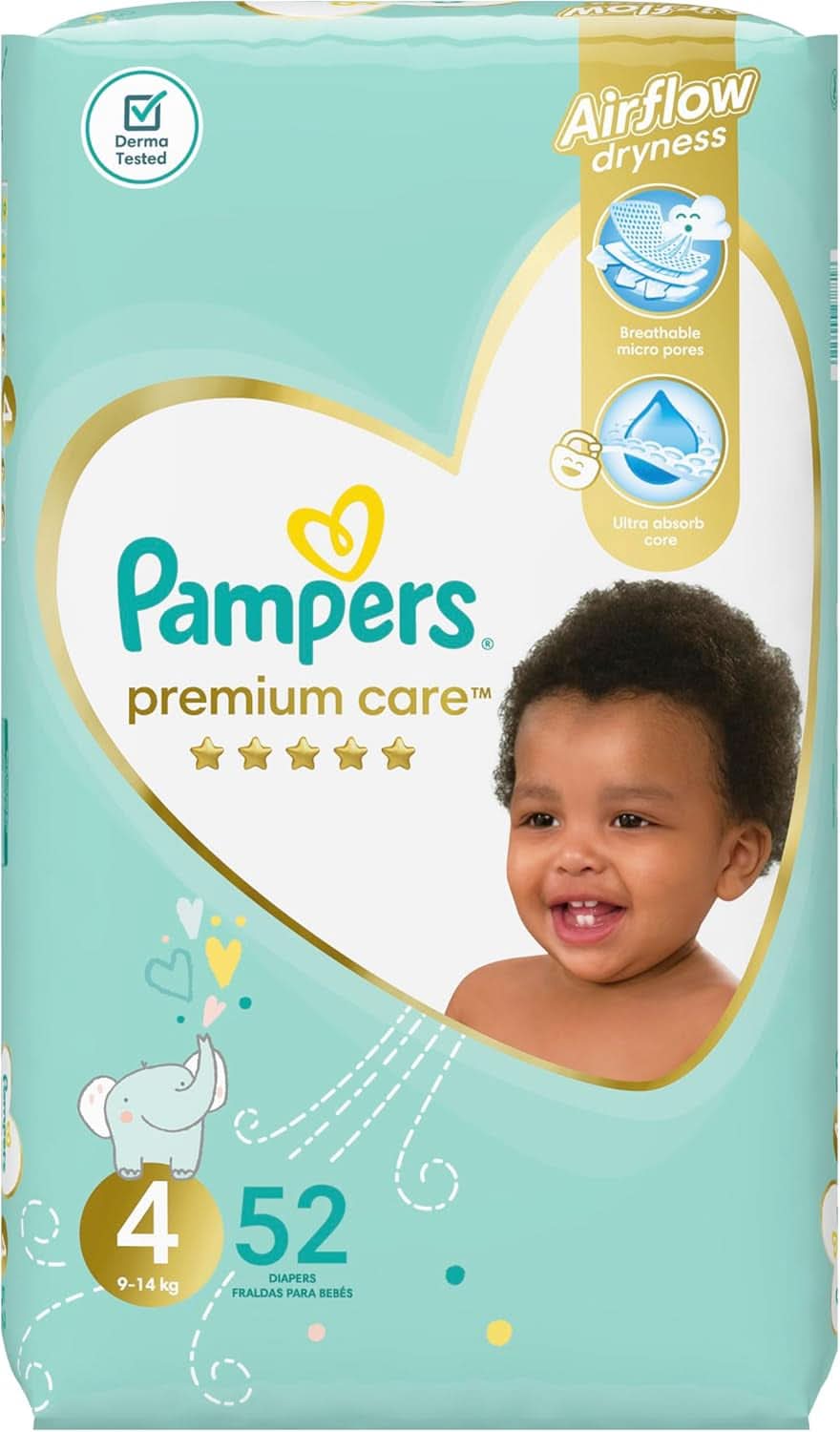 Pampers Premium Care 4,8 - 14 kg, 52 db Mother and Baby Naty Shop
