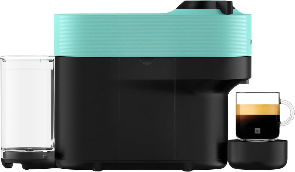 Espressor cu capsule Nespresso Krups Vertuo Pop, capacitate: 560 ml, recunoaștere automată a capsulelor, sistem one-touch, 4 dimensiuni de cești, timp de încălzire scurtat, sustenabil, Aqua Mint, XN9204