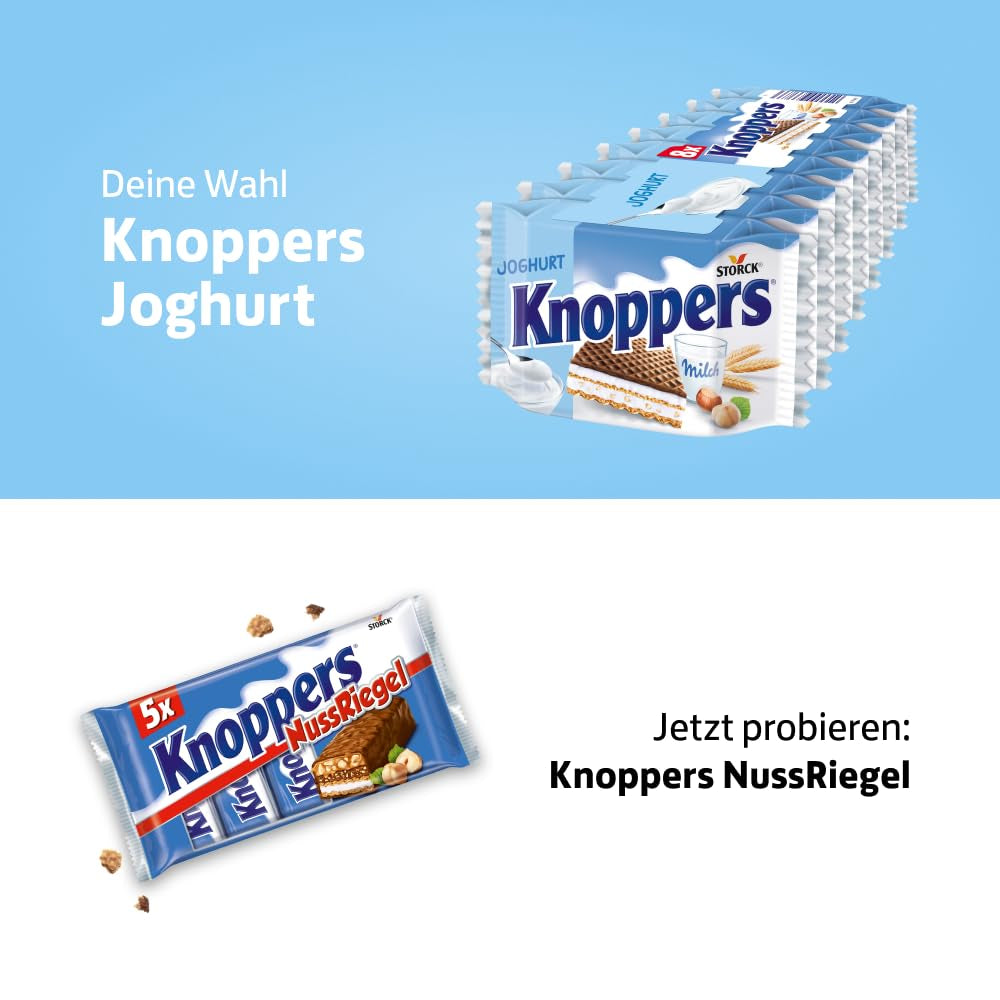 Joghurt – 4 x 200 g – Joghurttal és nugátkrémmel, mogyoróval és kakaóval töltött ostyaszeletek
