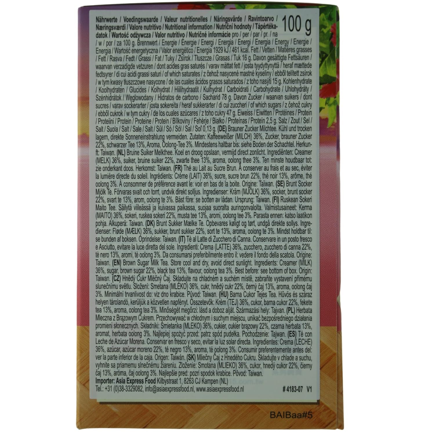 15:15 - Ceai cu lapte și zahăr brun Okinawa - (1 x 100 g)