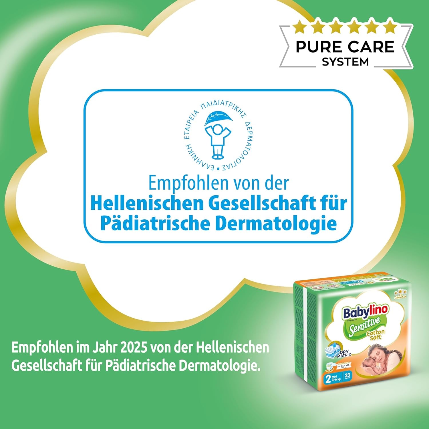 Pelenka érzékeny babáknak, 2-es méret, mini (3-6 kg), 192 pelenka