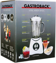 Gastroback 40898 Vital Basic, Mit Integrierter Ice-Crush Funktion, Leistungsstarker 600 Wattos motoros keverő, Kunststoff, 1,5 liter, Weiß Kitchen Naty Shop