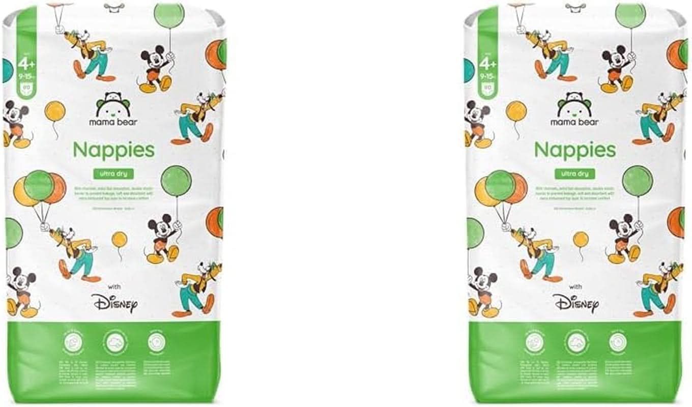 Pelenkák Mama Bear Disney Ultra Dry 4-es méret (8-14 kg), fehér, 84 db (1 csomag)