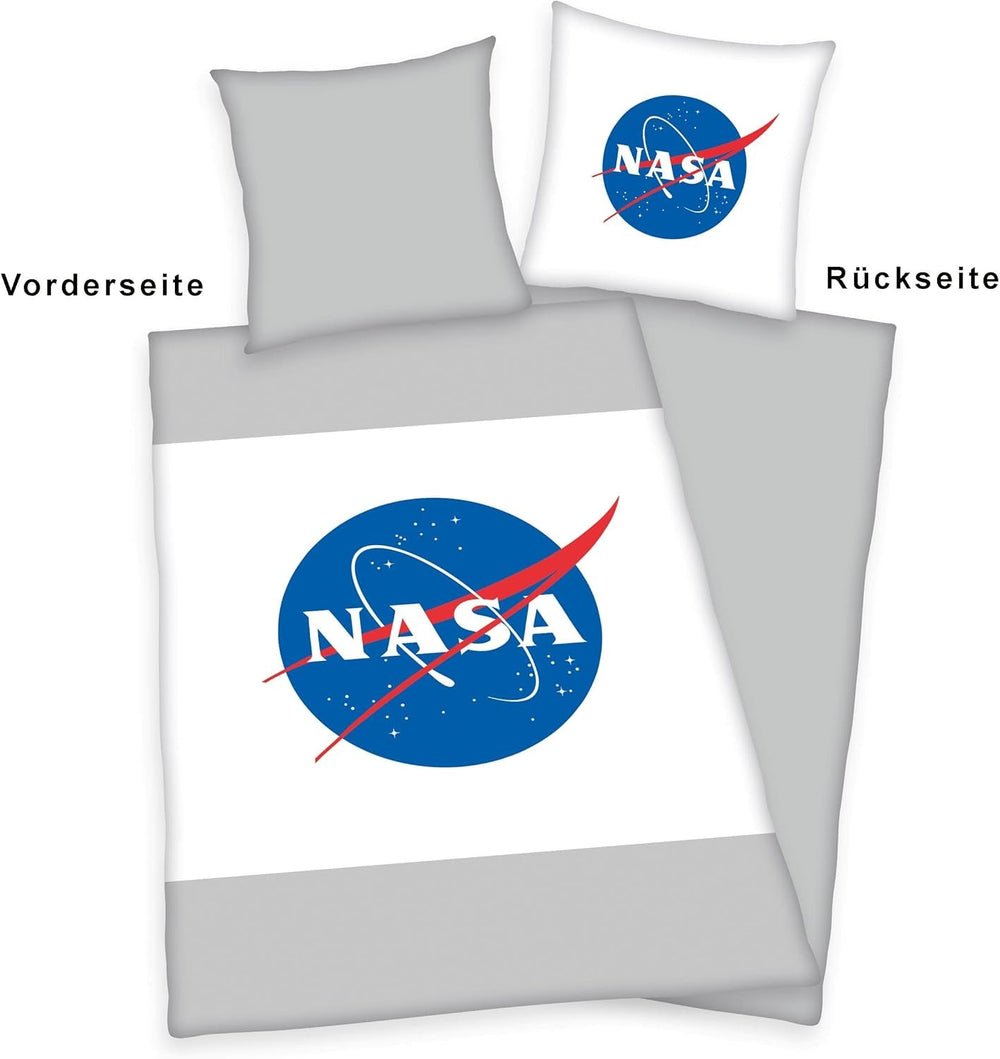 NASA ágyneműgarnitúra, pamut/erősített, szürke/fehér Ágynemű - gyermek Naty Shop