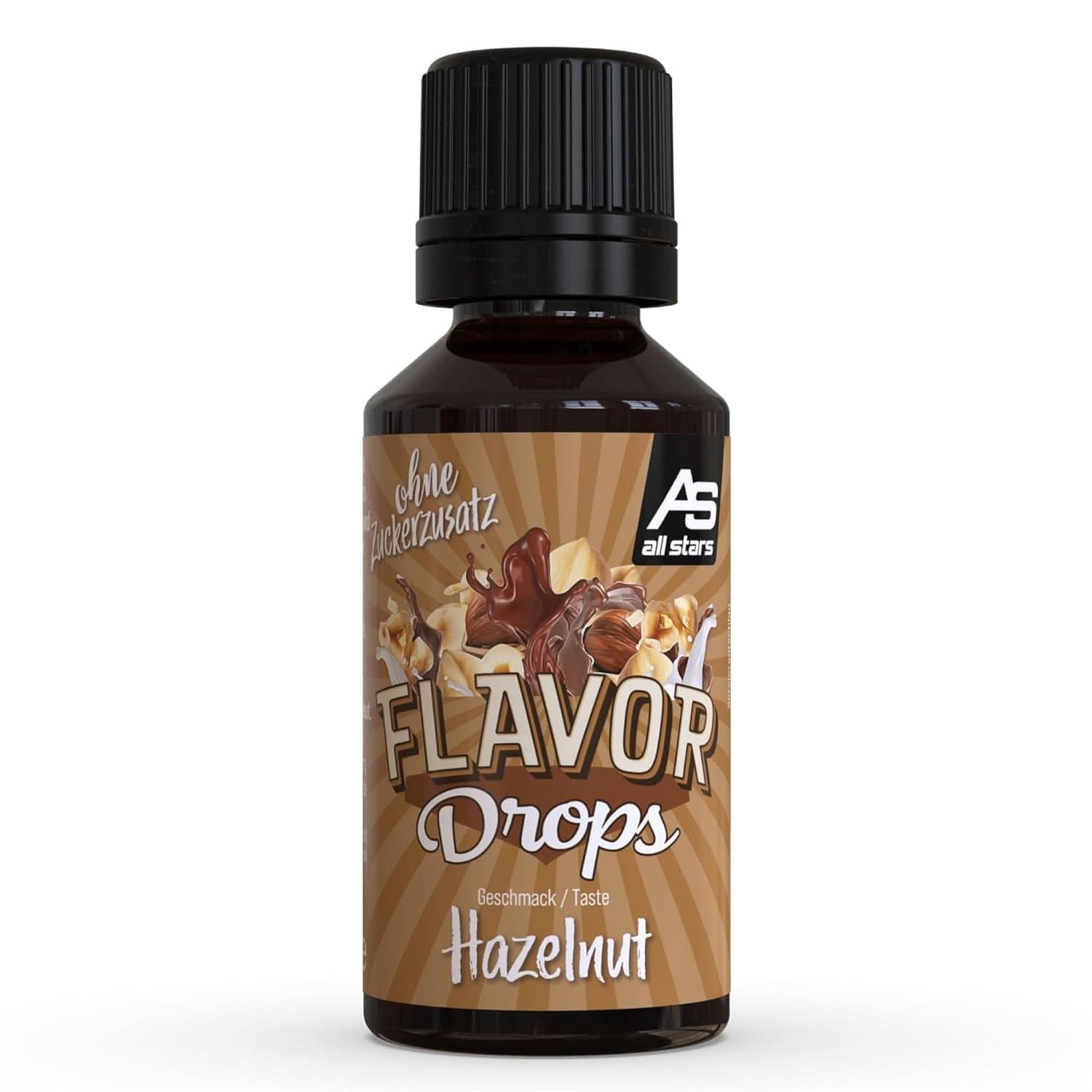 ALL STARS Flavor Drops, Picături aromate fără zahăr adăugat și fără calorii - Dulceață și aromă pentru alimente, 30 ml Indulcitori Naty Shop Alune 30 ml