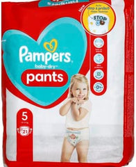 Pelenkák Pampers Baby-Dry Pants 5-ös méret, 21 db.