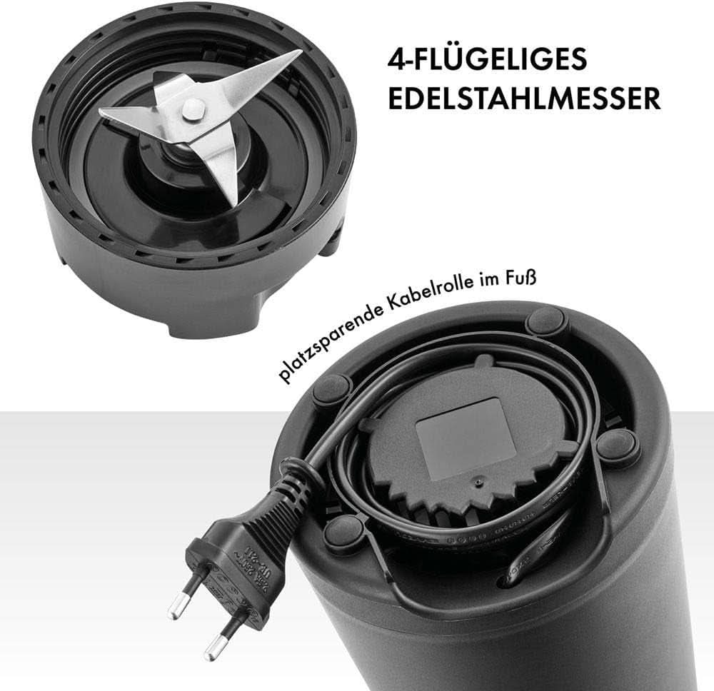 ZWILLING Állványkeverő, Smoothie Maker, Inkl. Trinkflasche Mit Verschluss, 600 ml, 300 watt, Edelstahl/Kunststoff, Schwarz Kitchen Naty Shop