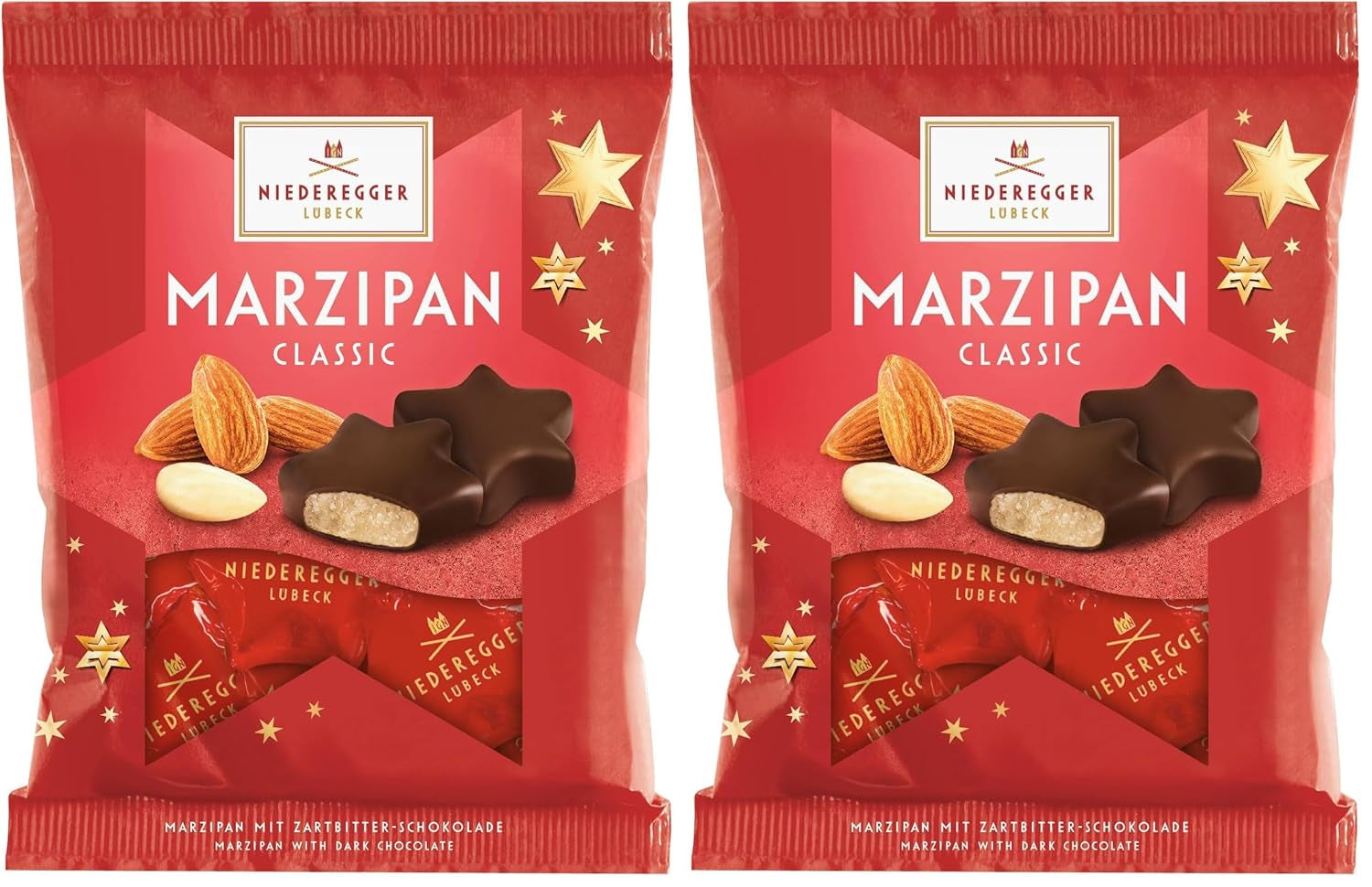 Niederegger Marcipán csillagok zacskóban 87g