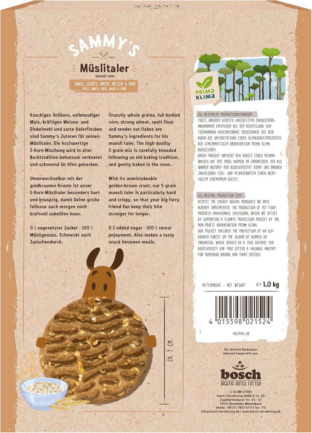 Sammy´S Müslitaler | Knusprig Gebackene Hundesnacks |5-Korn-Müslitaler Für Deine Große Fellnase (Ab 30 Kg) | 1 Kg Cereale Naty Shop
