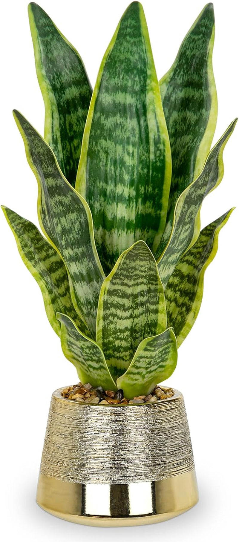 Sansevieria Kunstpflanze Im Keramiktopf, Kleine Zimmerpflanze, Künstliche Schlangenpflanze, Kunstpflanzen Wie Echt Perfekt Für Badezimmer Schlafzimmer Home Office Dekoration, Höhe 33Cm