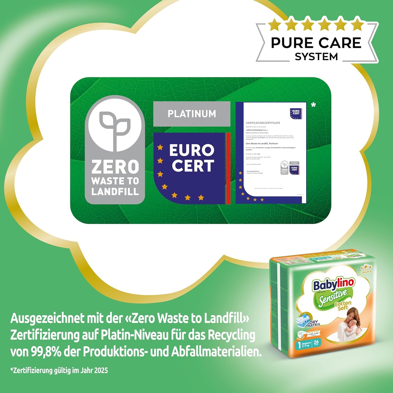 Sensitive baba pelenka, 1-es méret, újszülött (2-5 kg), 26 db