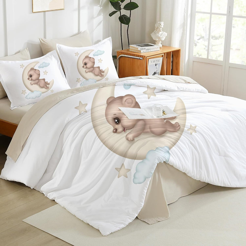 Ágynemű gyerekeknek, többféle méretben és különböző animációs karakterekkel Ágynemű - gyermek Naty Shop Teddy Bear 135X200Cm+80X80Cm