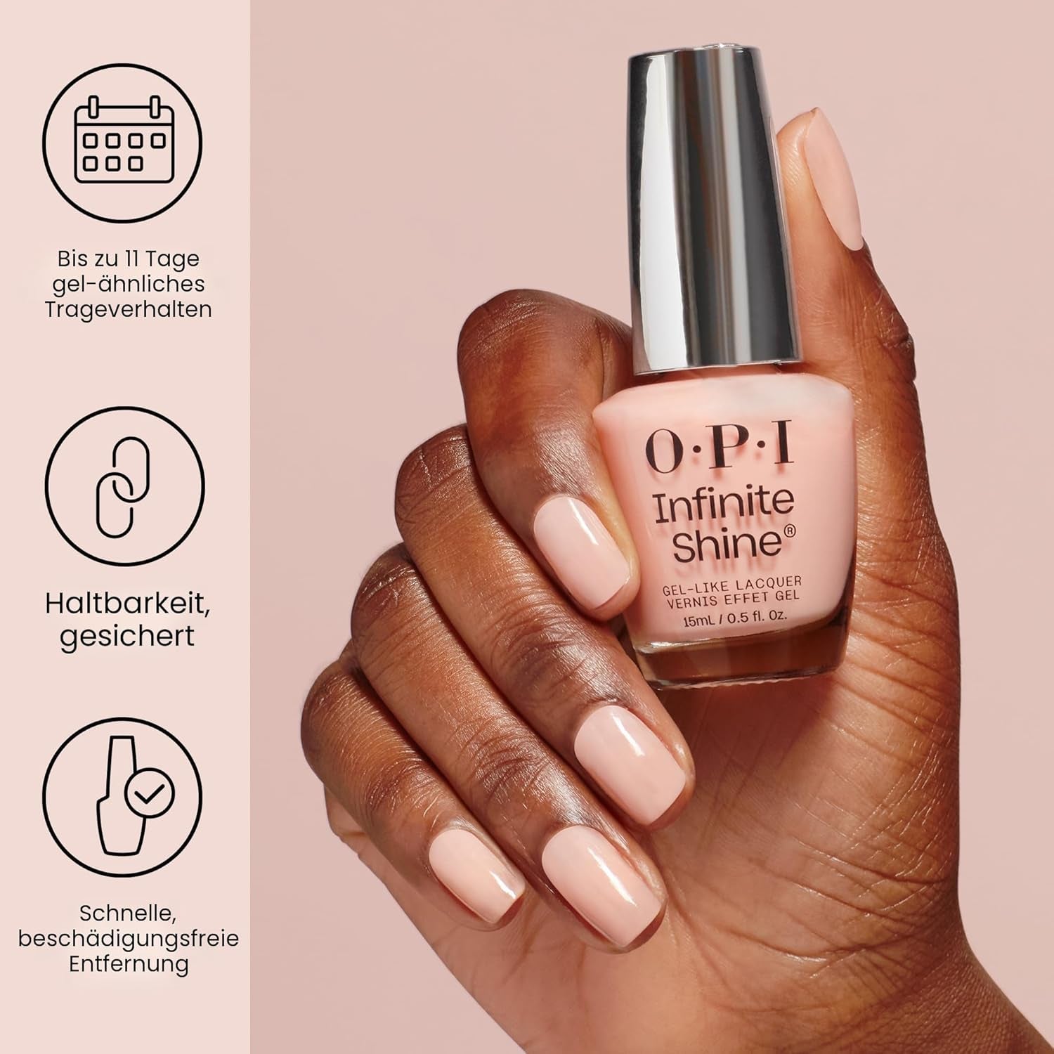 OPI Infinite Shine, tartós körömlakk, habfürdő, 15 ml