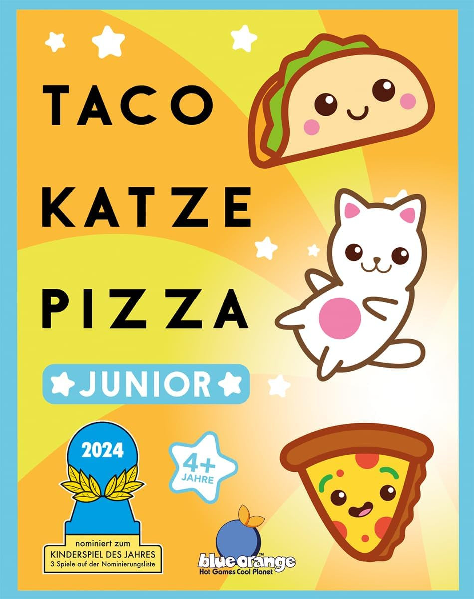 Blue Orange, Taco Cat Pizza Junior, Gyerekjáték, Kártyajáték, Az Év Gyerekjátéka 2024-re jelölt, 2-6 játékos, 4 év felett, 5 perc, német