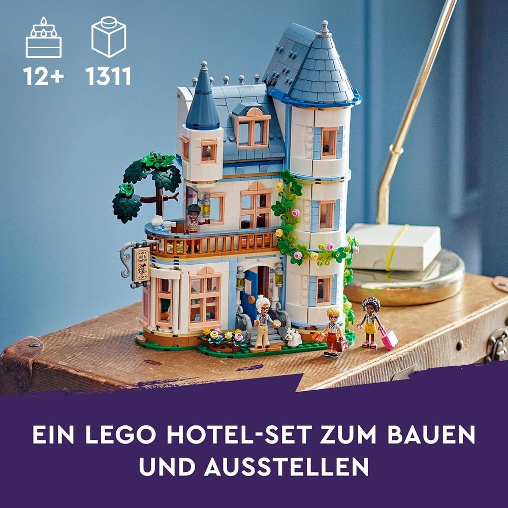 Castelul LEGO Friends cu cazare de vacanță, hotel Playset pentru copii și adolescenți de la 12 ani cu 4 figurine, câine și accesorii, idee de cadou pentru fete și băieți 42638 Seturi de constructie Besuche den LEGO-Store