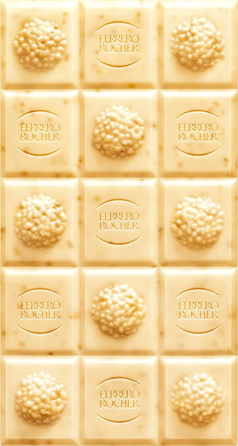 Ferrero Rocher szelet - fehér csokoládé mogyoróval - Valentin napi ajándék neki és neki - 1 db csokoládé x 90g