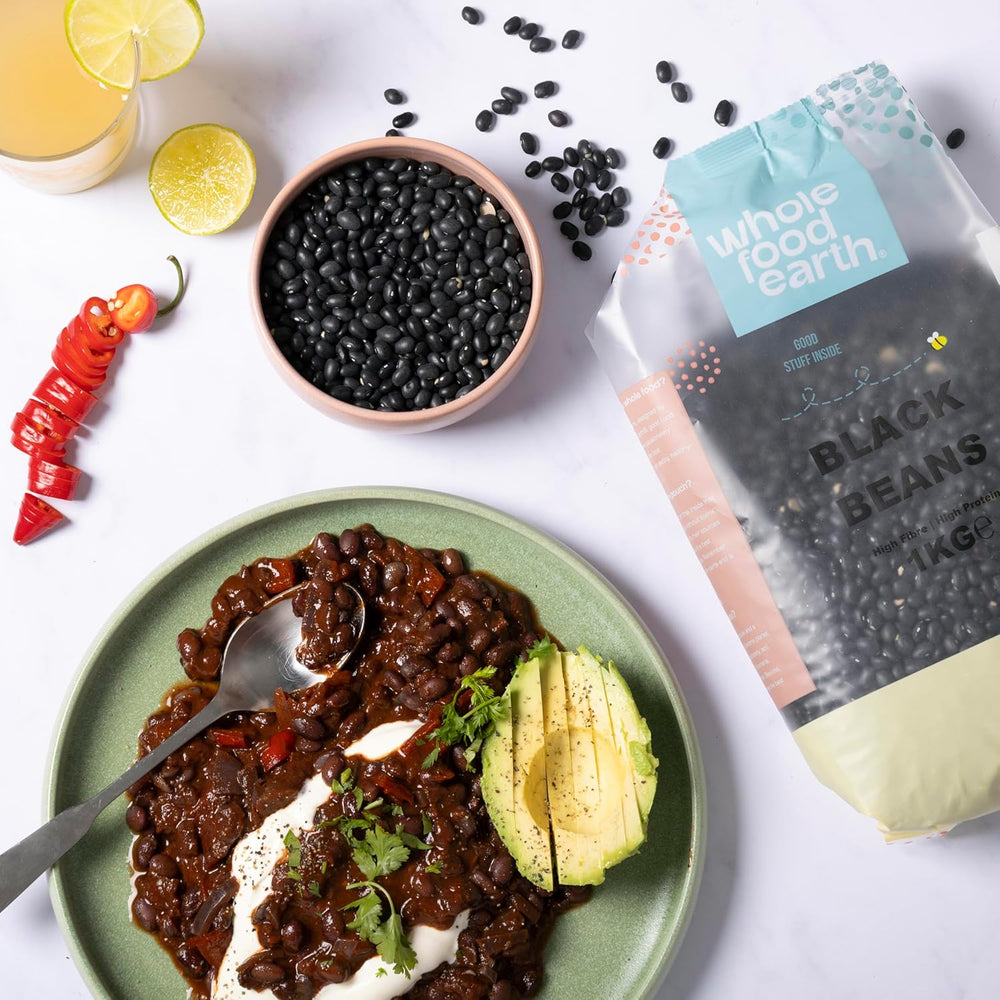 Fekete bab Wholefood Earth 1 kg nem GMO Természetes, magas rosttartalmú, magas fehérjetartalmú