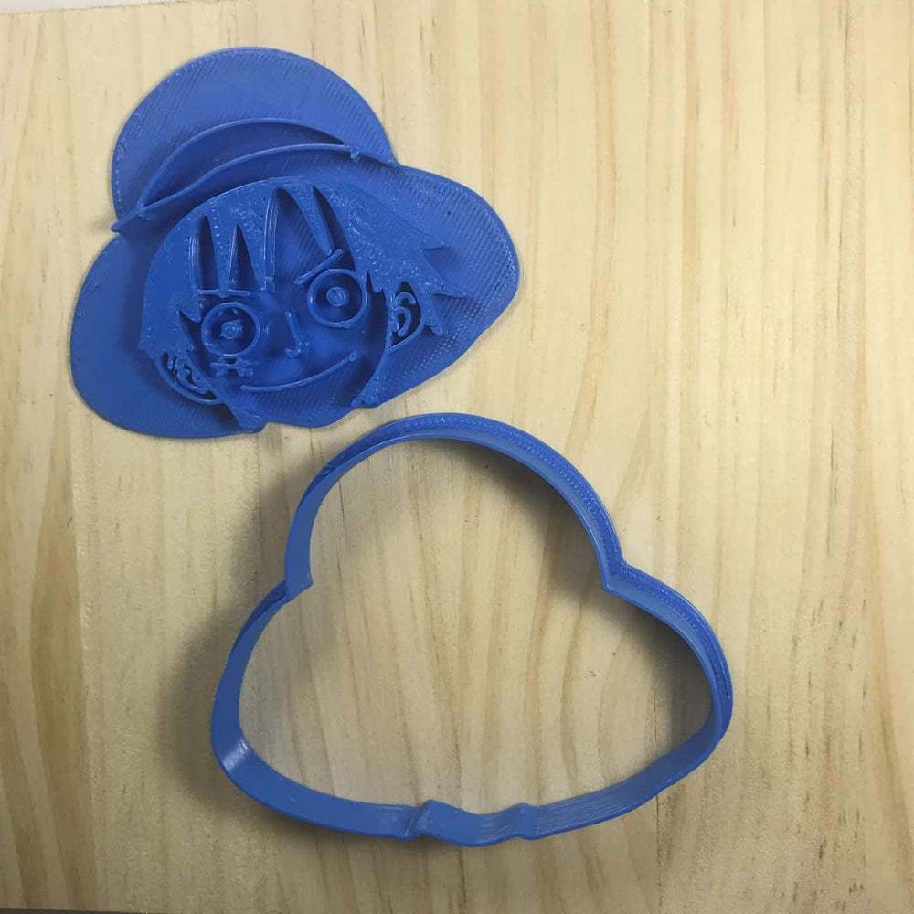 Inspirație pentru tăietoare de biscuiți Luffy One Piece, albastră