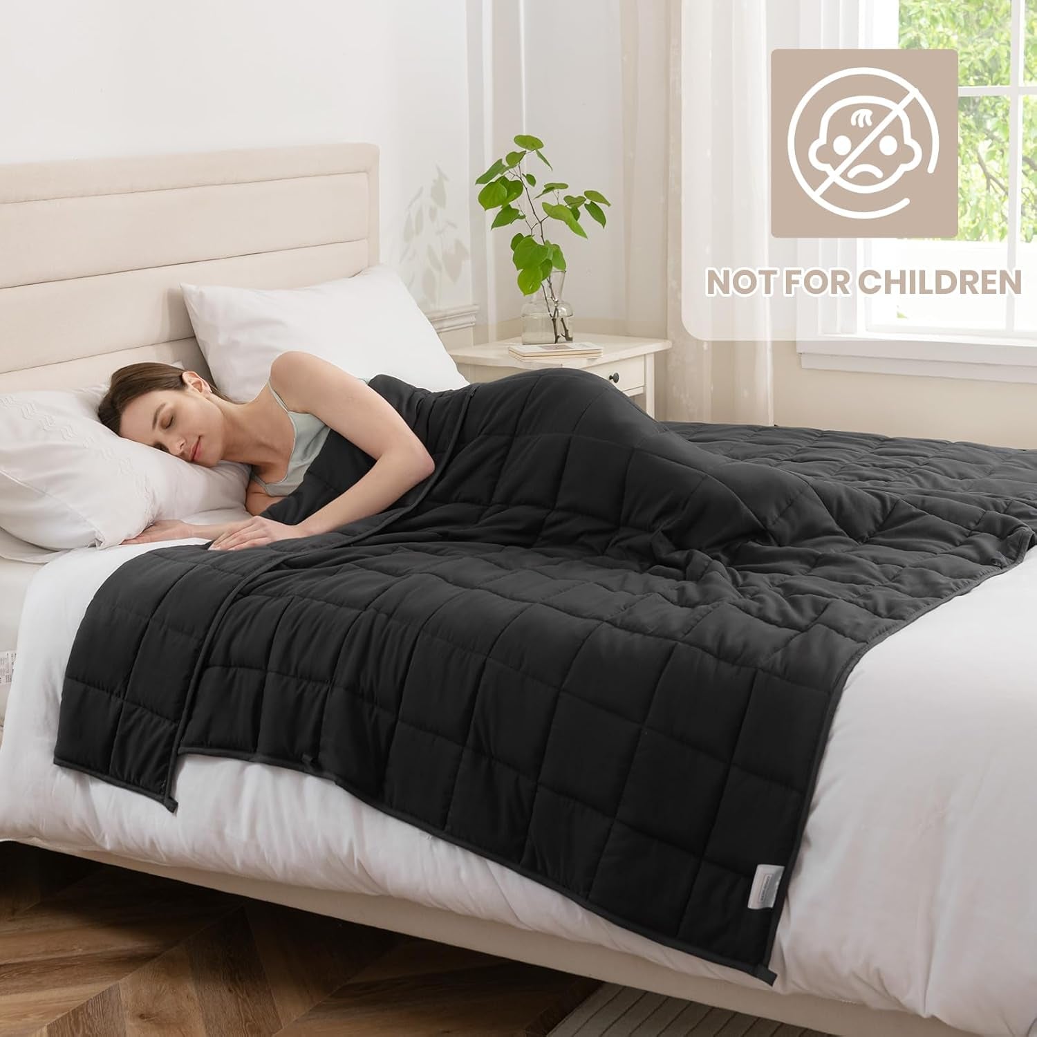 Good Nite Pătură ponderată adulți Grey Pătură de relaxare pentru și pentru relaxare Pătură ponderată Grey 125X150Cm 4Kg Plapumi si pilote Naty Shop