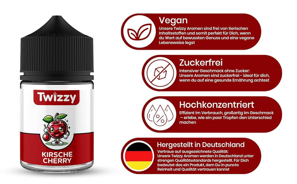 Twizzy Cherry ételíz - 60 ml - Intenzív íz - Ideális sütéshez Aromas Naty Shop