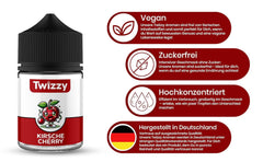Twizzy Cherry ételíz - 60 ml - Intenzív íz - Ideális sütéshez Aromas Naty Shop