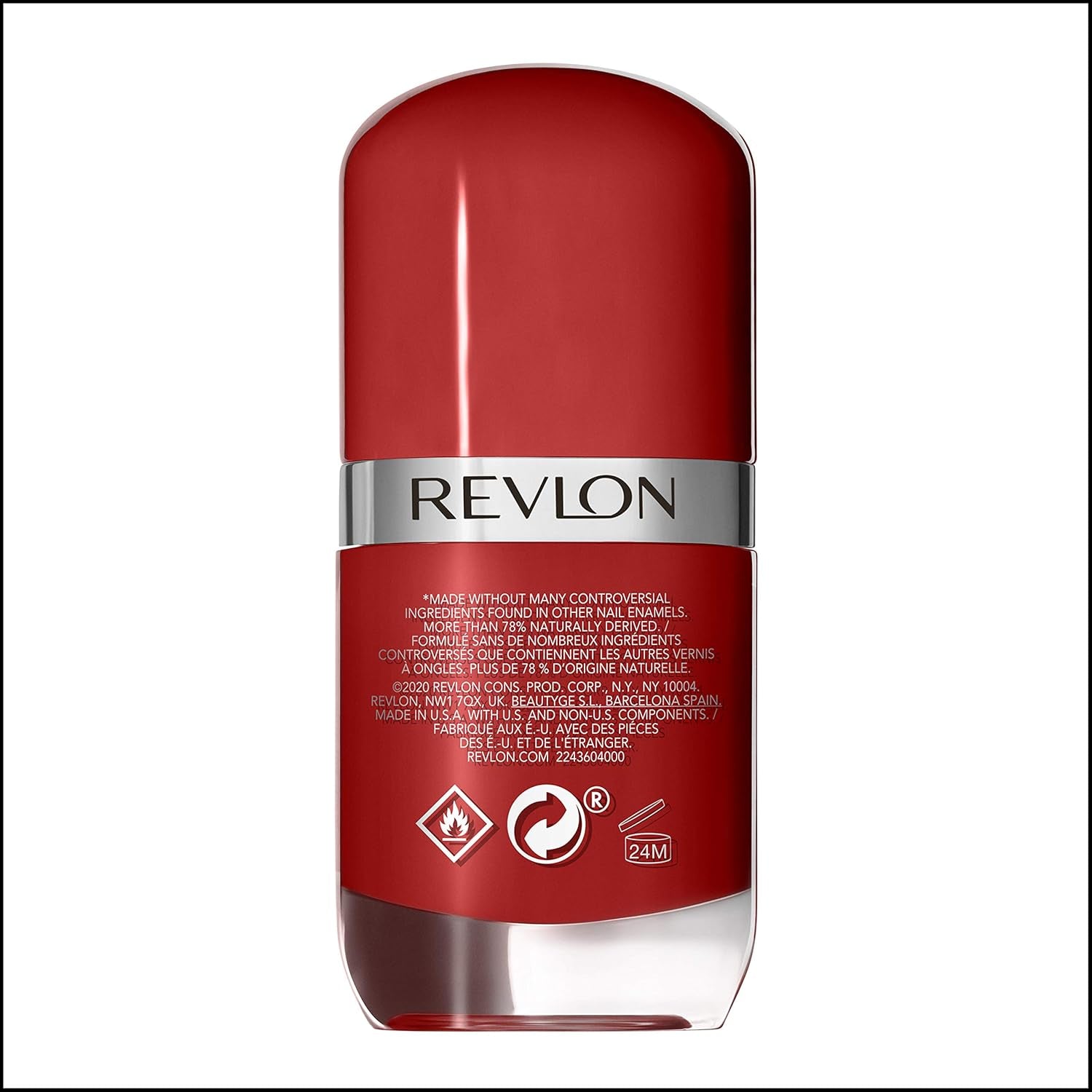 Revlon Ultra HD Snap körömlakk, hosszan tartó vegán formula, gyorsan szárad és teljes fedést biztosít egy rétegben, színes (8 ml), vörös és fekete (014), uniszex
