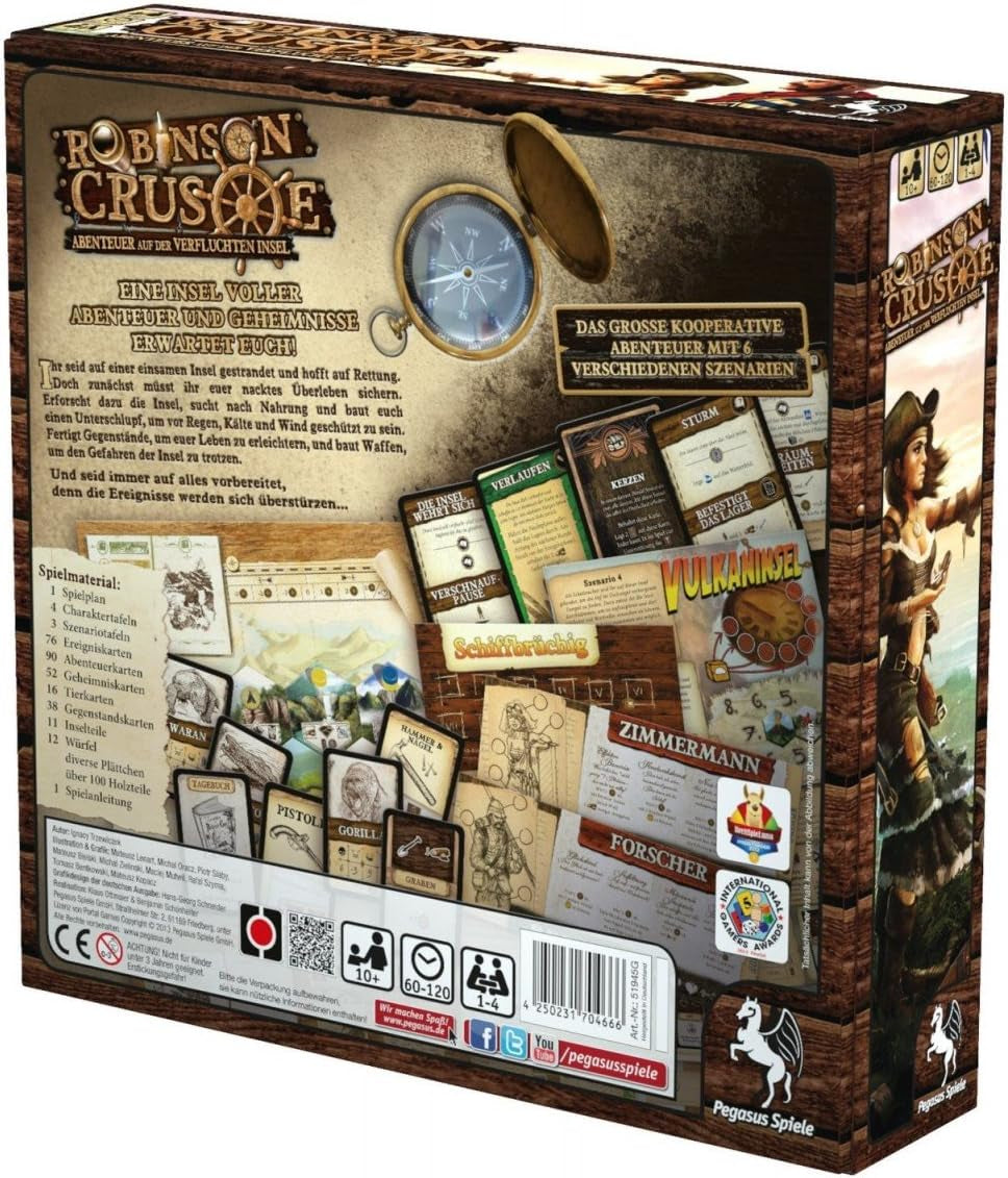 Pegasus Spiele 51945G - Robinson Crusoe, 1-4 játékos számára