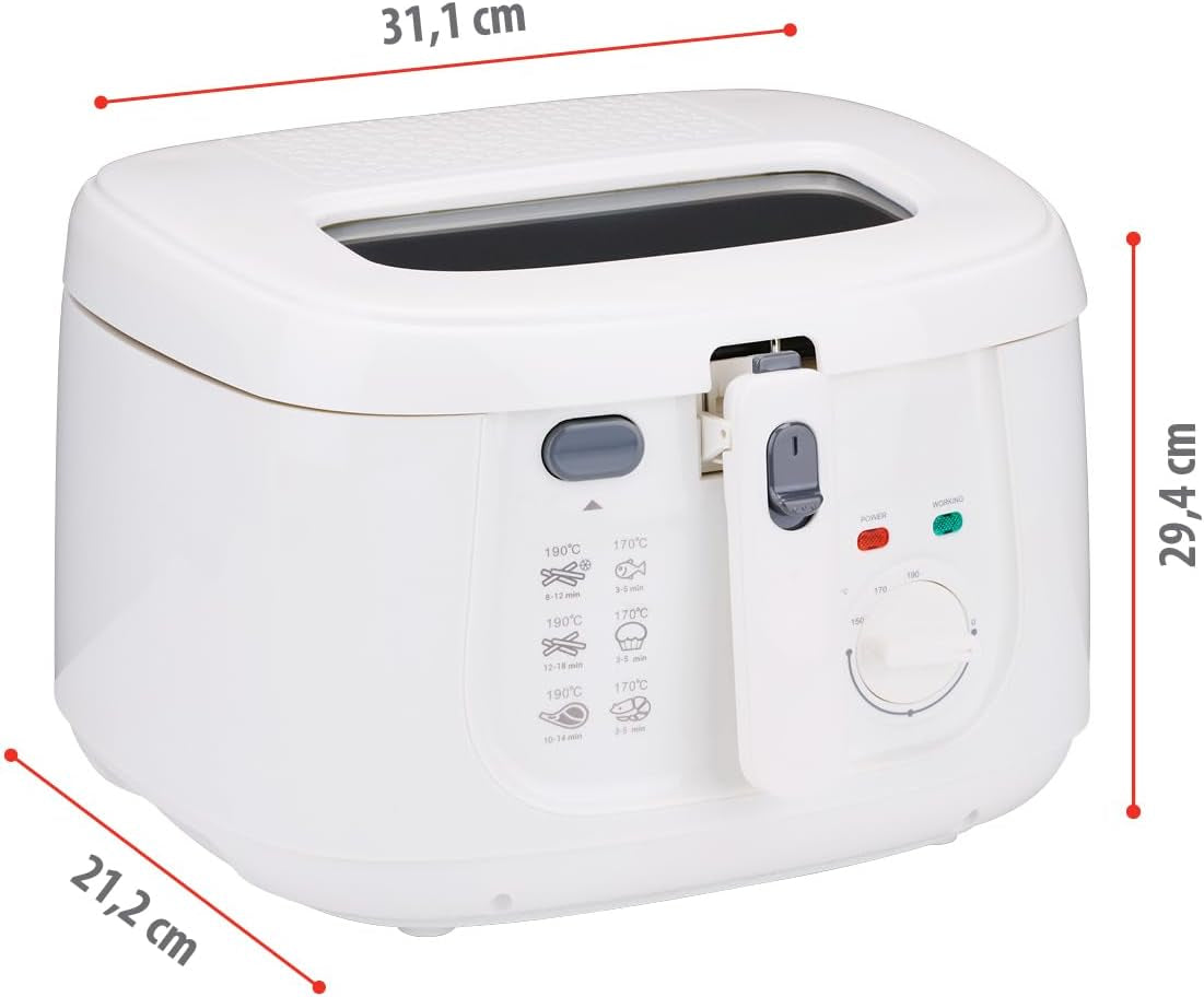 Alpina zsírsütő 2,5 literes DF-165, 1800 W - Állítható hőmérséklet 190°C-ig Berendezések Naty Shop