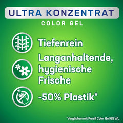 Persil Ultra Concentrate Color Mosószer (2 x 65 mosás), erősen koncentrált folyékony mosószer Deep Clean Plus technológiával a legnehezebb foltok ellen Rufe Naty Shop Mosószerek