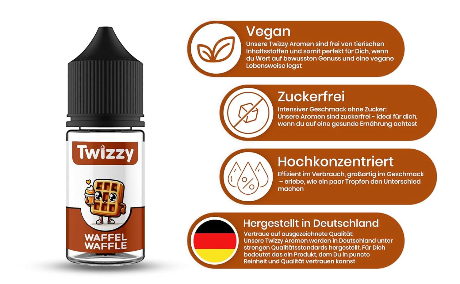 Twizzy Waffle ételízesítő - 30 ml - Intenzív aroma - Ideális sütéshez Arome Naty Shop