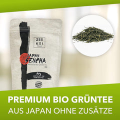 Matchamagic Sencha organic - Ceai verde japonez 80 g - Frunze vrac - Ceai verde aromat - Alternativă la Matcha