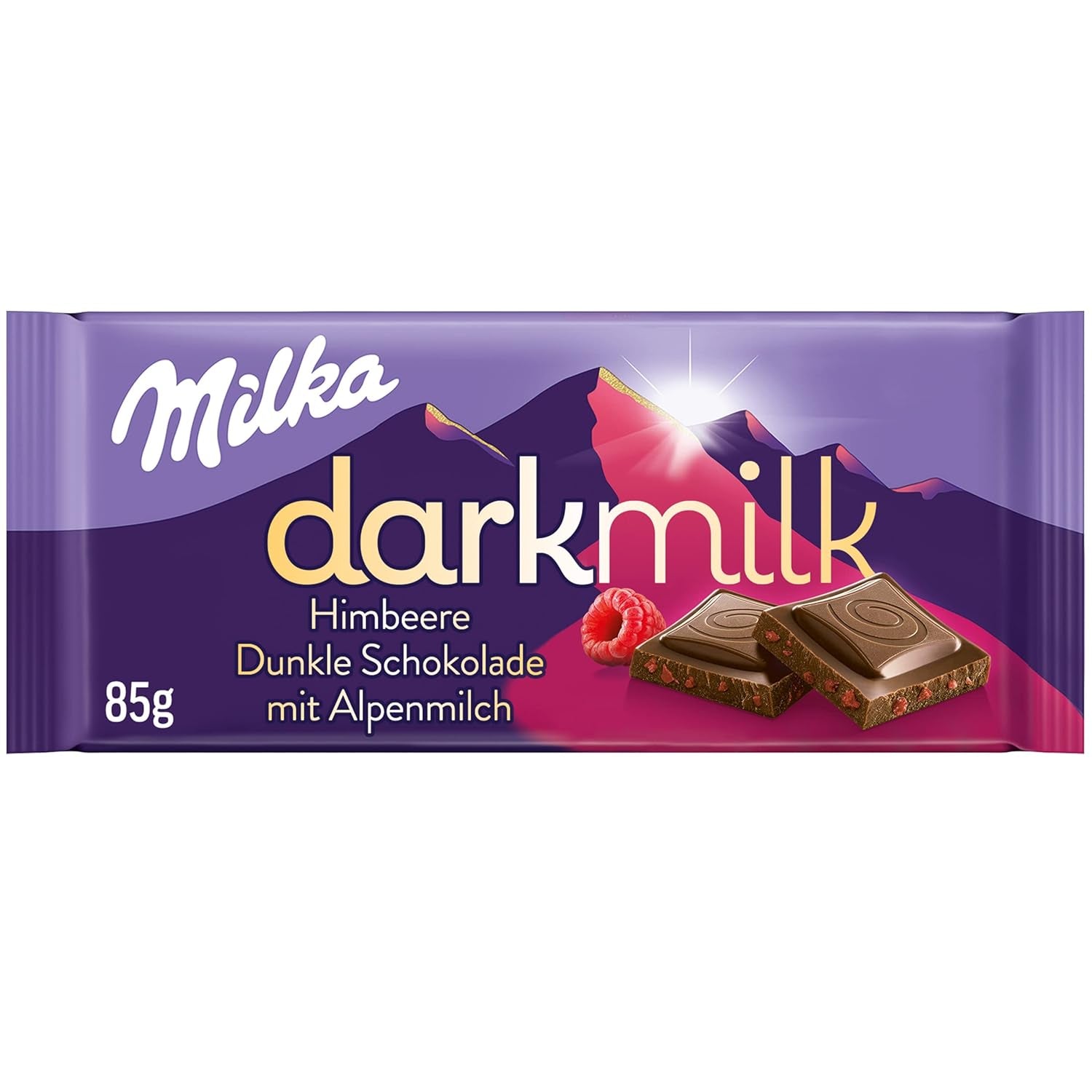 Milka Black Milk – alpesi fekete csokoládé tejszínes nugát töltelékkel – 85g (5 db-os kiszerelés)