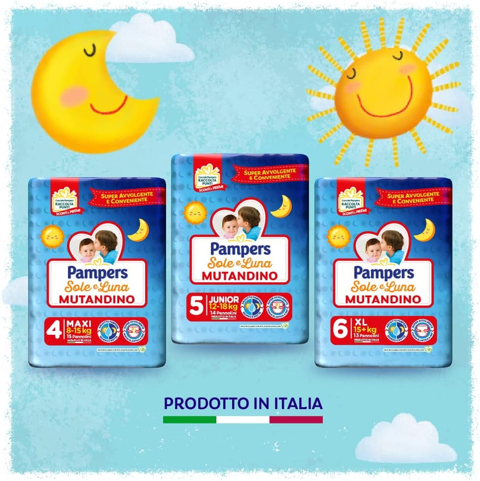 Pampers Sole e Luna Maxi pelenka, 4-es méret (8-15 kg), 60 pelenka