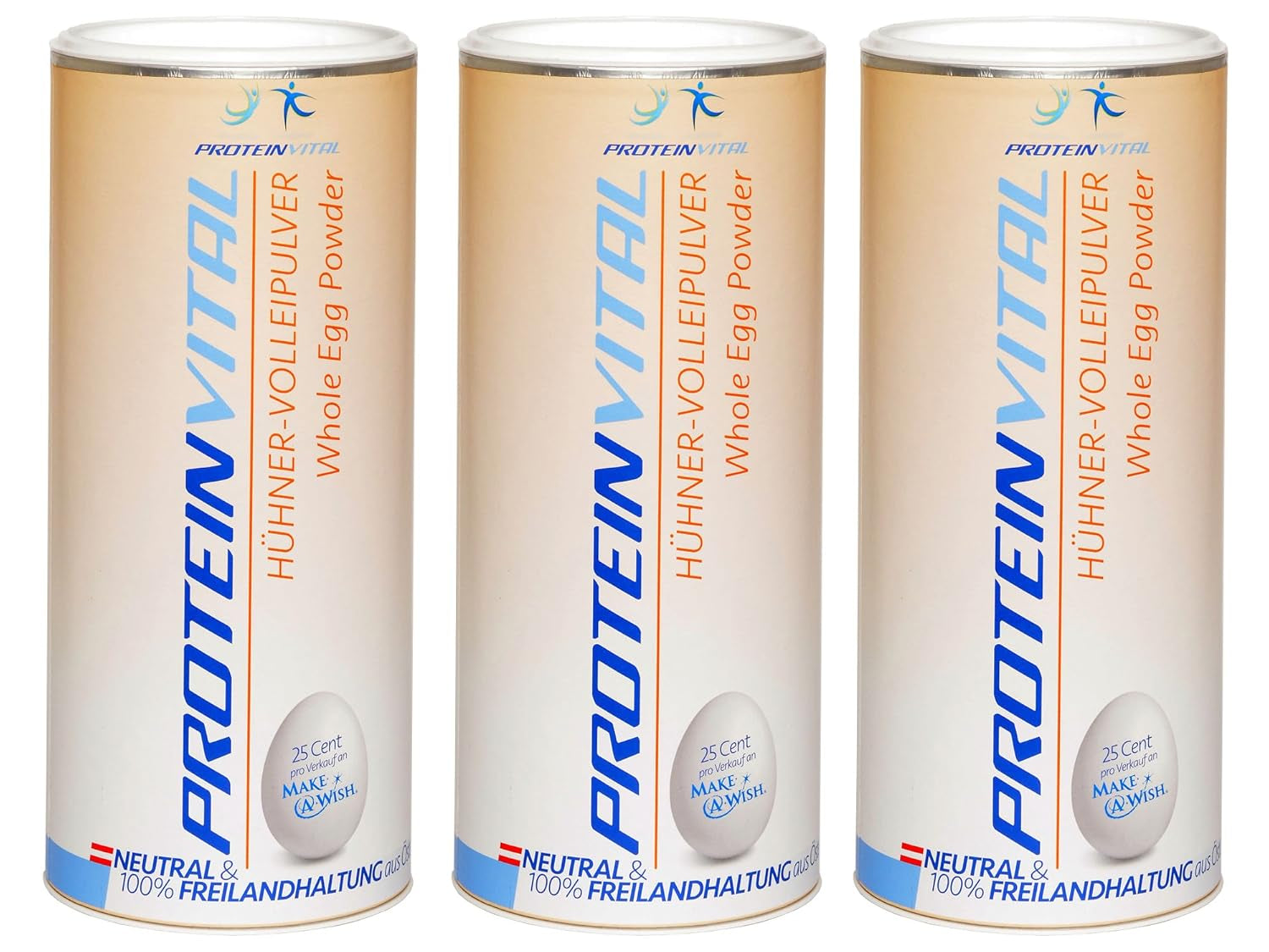 Proteinvital Vollei-Eig-Pulver EIEREI Regional Österreichische Freiland Eier 800g + Anrühr Set, Kraftpapier Doypack mit Zipper