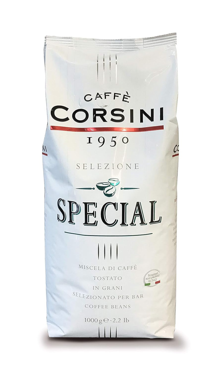 Corsini Caffe Super Cremoso in Grani Italian Espresso Beans - Amestec de cafele premium pentru o cafea corpolentă, cu un caracter puternic și un gust de lungă durată Cafea Naty Shop Spezielle Bar